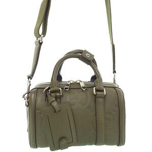 Gucci Jumbo GG leather duffle bag green